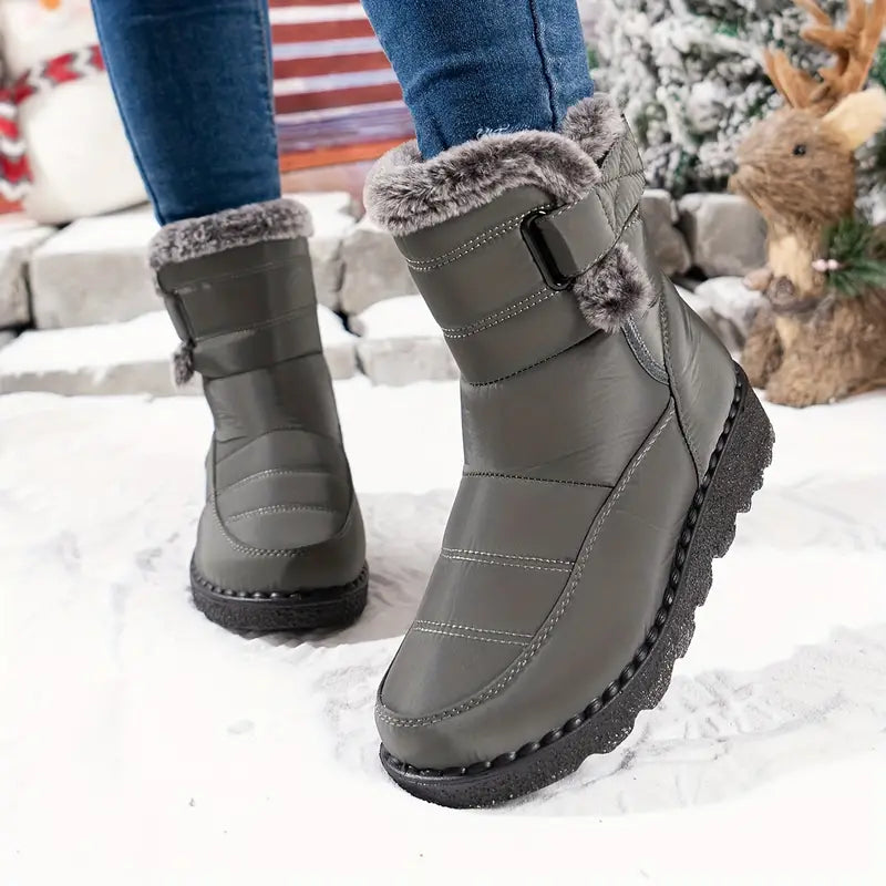 Women's Plush Lined Mid-Calf Snow Boots