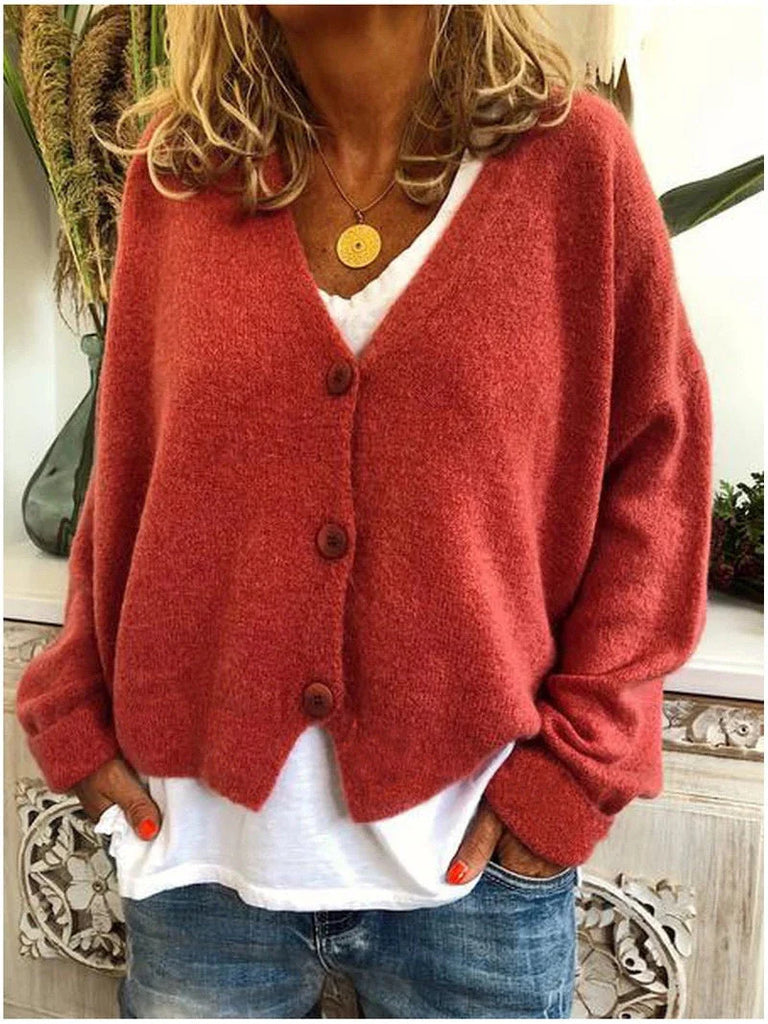 Women’s Soft Knit Open-Front Relaxed-Fit Cardigan
