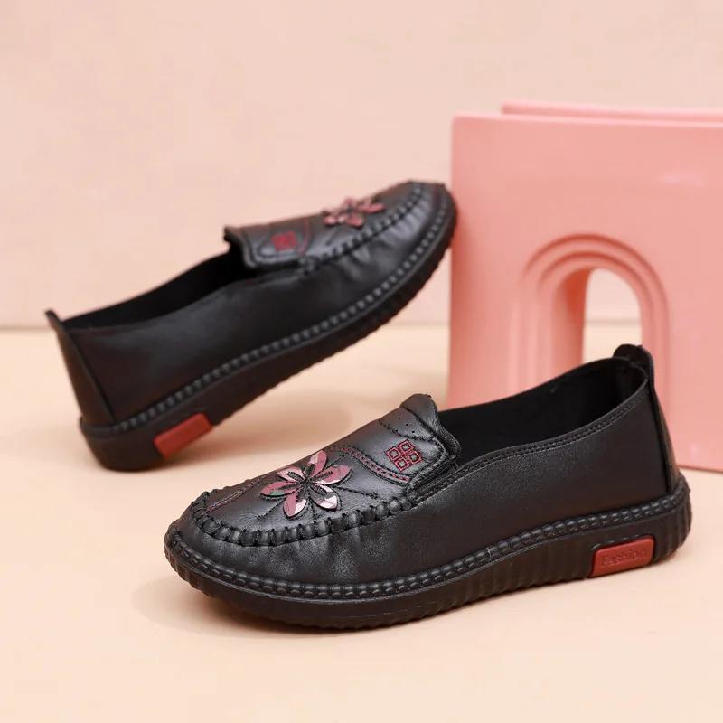 New Summer Vintage Floral Spliced Color Stitched Hook Flats Casual Women shoes