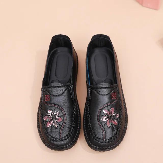 New Summer Vintage Floral Spliced Color Stitched Hook Flats Casual Women shoes