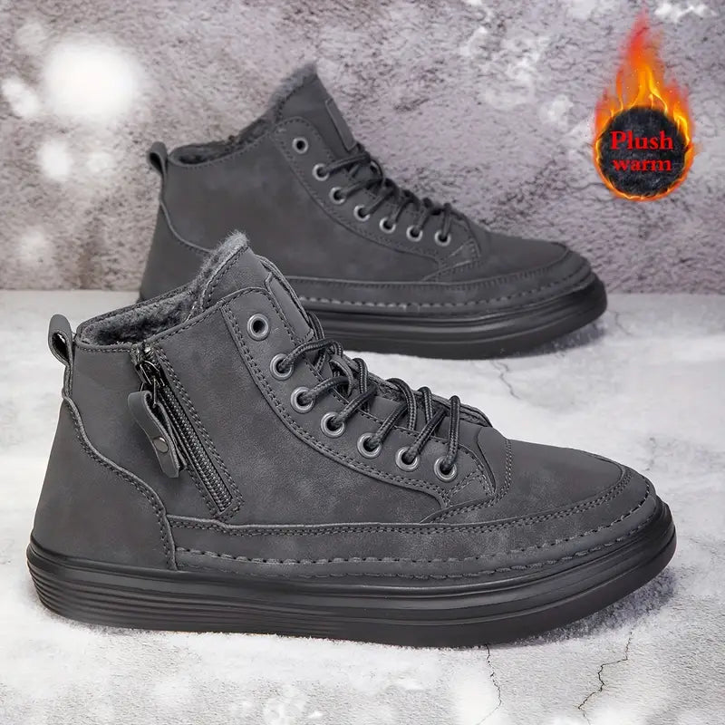 Women's Plush High-Top Snow Sneakers