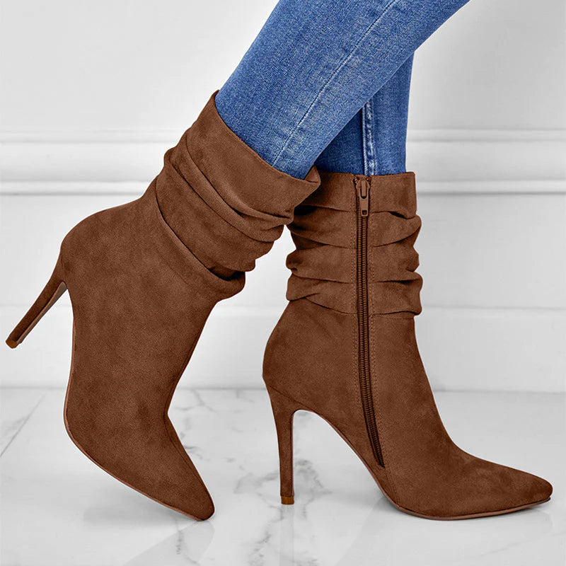 Pointed-Toe Heel Boots for Women