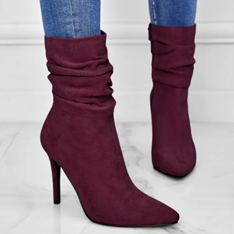 Pointed-Toe Heel Boots for Women