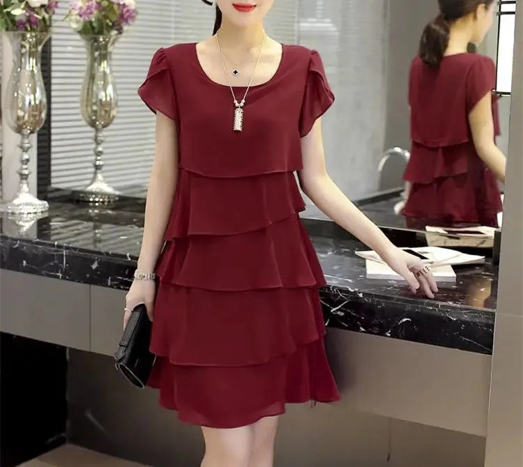 Flowing Summer Ruffle Dress