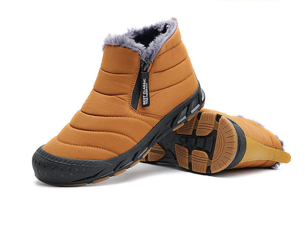 Women's Warm winter faux fur, lined with waterproof outdoor snow boots