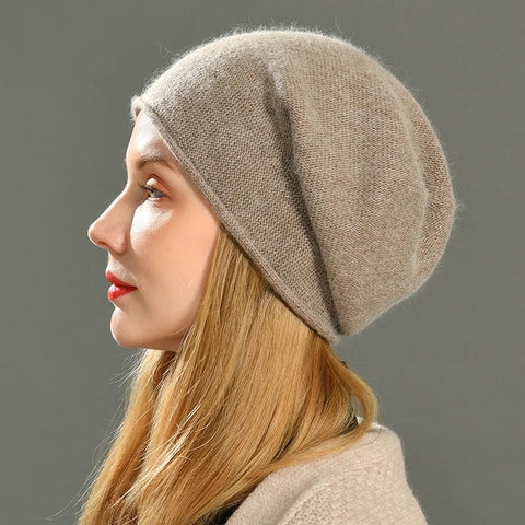 Women's Cashmere Cloud-Soft Knit Winter Beanie Hat