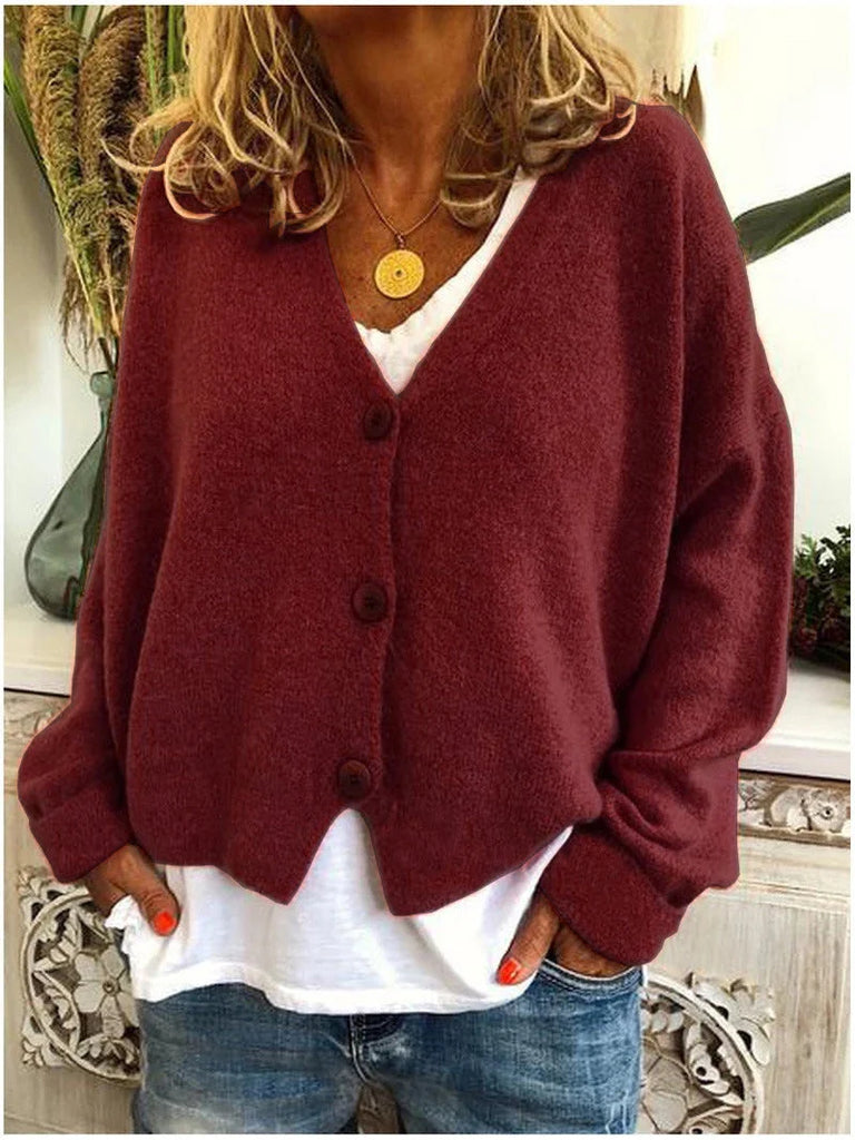 Women’s Soft Knit Open-Front Relaxed-Fit Cardigan
