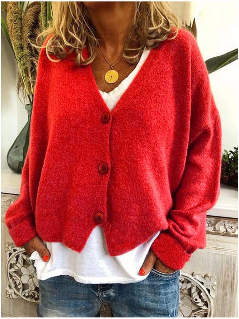 Women’s Soft Knit Open-Front Relaxed-Fit Cardigan