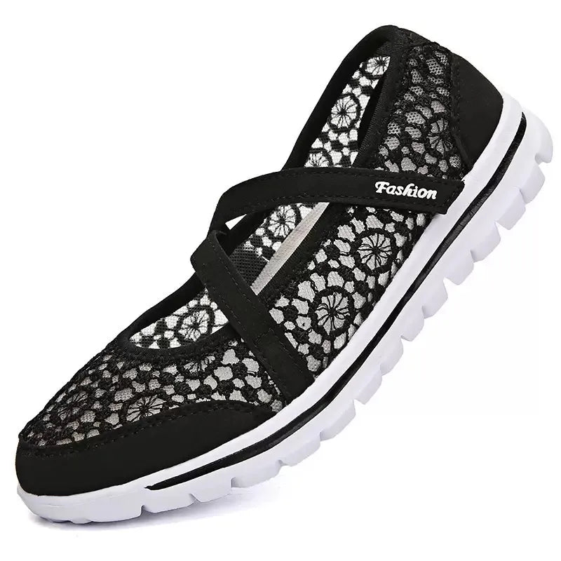 Women's Elegant Lace Breathable Slip On Orthopaedic Sneakers