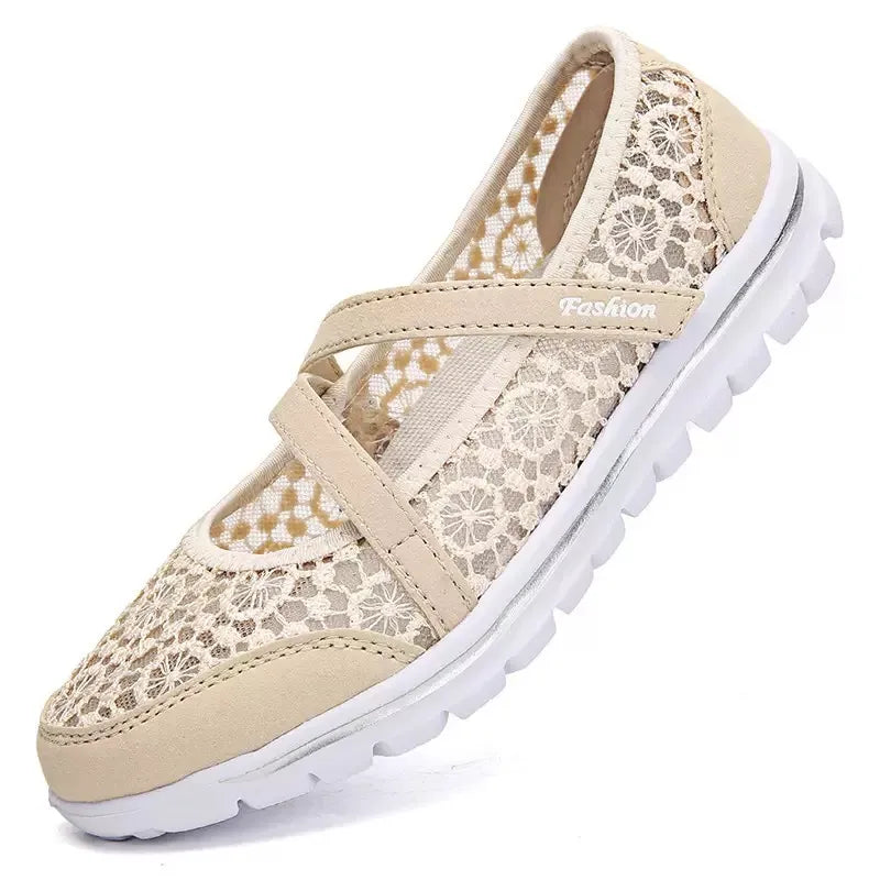 Women's Elegant Lace Breathable Slip On Orthopaedic Sneakers