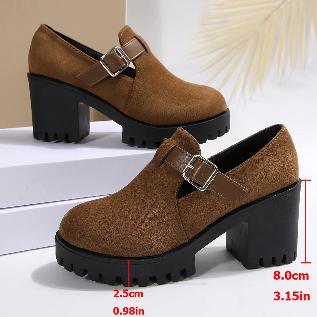 Women’s Supportive Chunky Heel Comfort Shoes