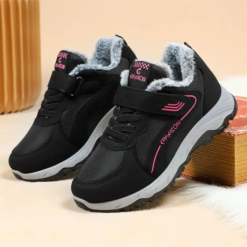 Orthopedic women's shoes with plush lining