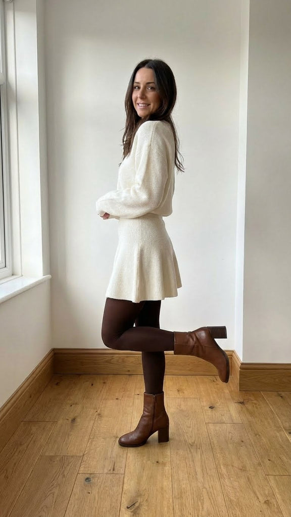 Women’s Soft Sculpt Knit Two Piece Skirt Set