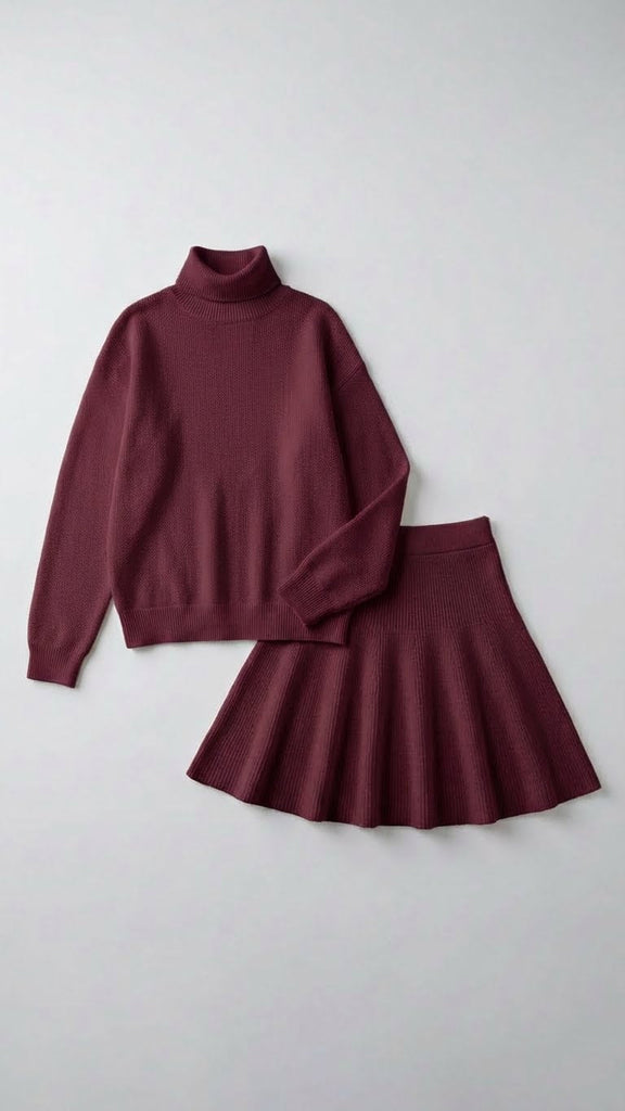 Women’s Soft Sculpt Knit Two Piece Skirt Set
