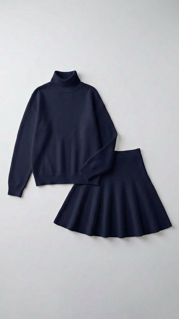 Women’s Soft Sculpt Knit Two Piece Skirt Set