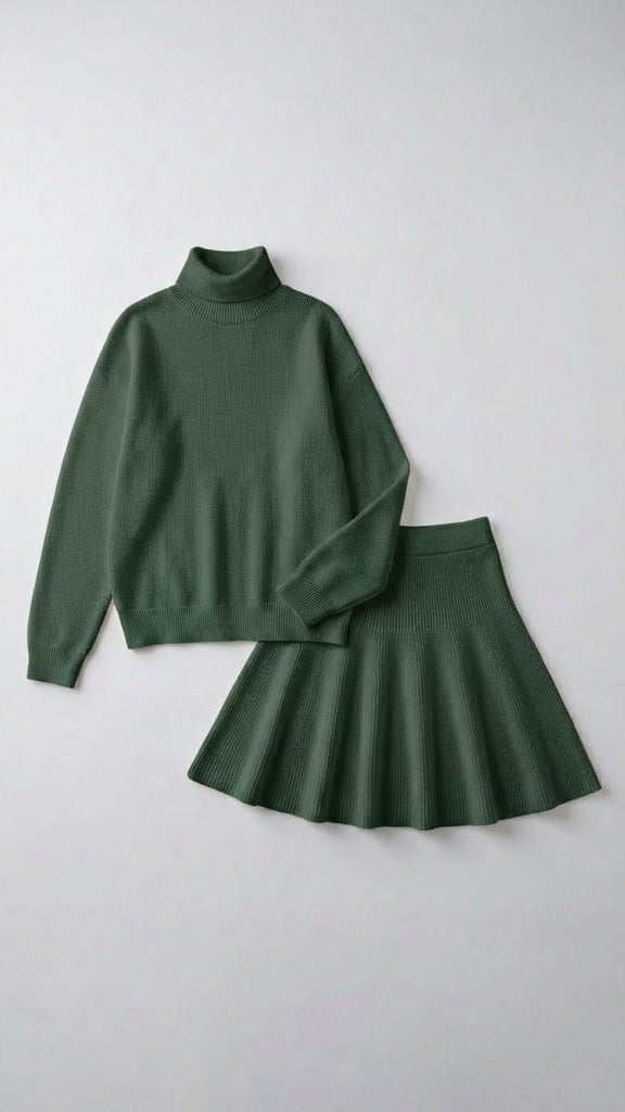 Women’s Soft Sculpt Knit Two Piece Skirt Set