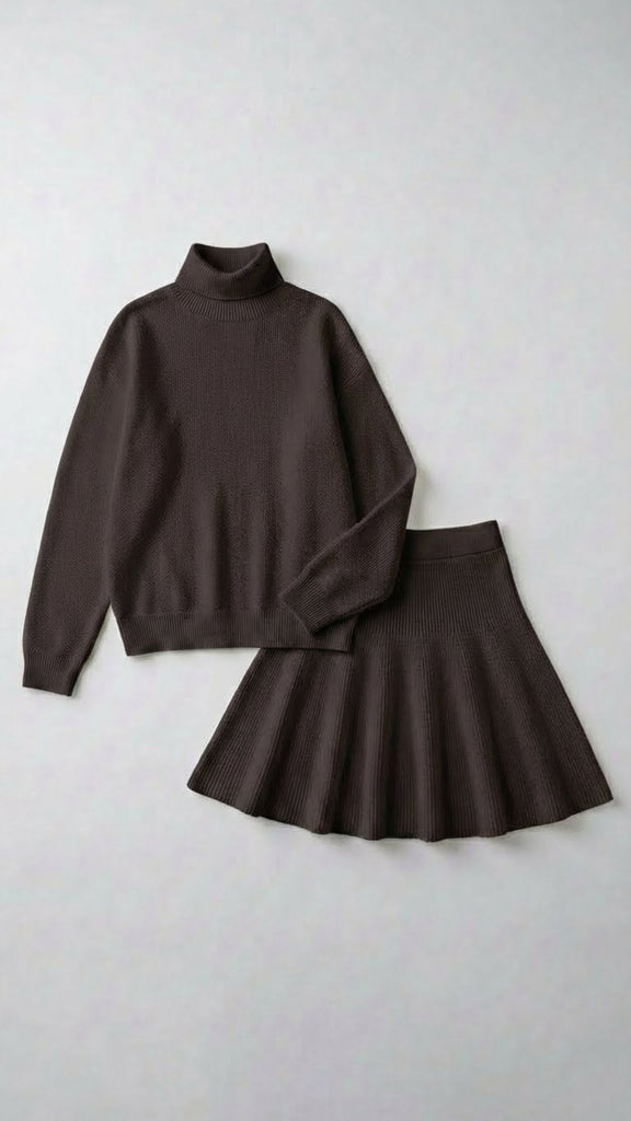 Women’s Soft Sculpt Knit Two Piece Skirt Set