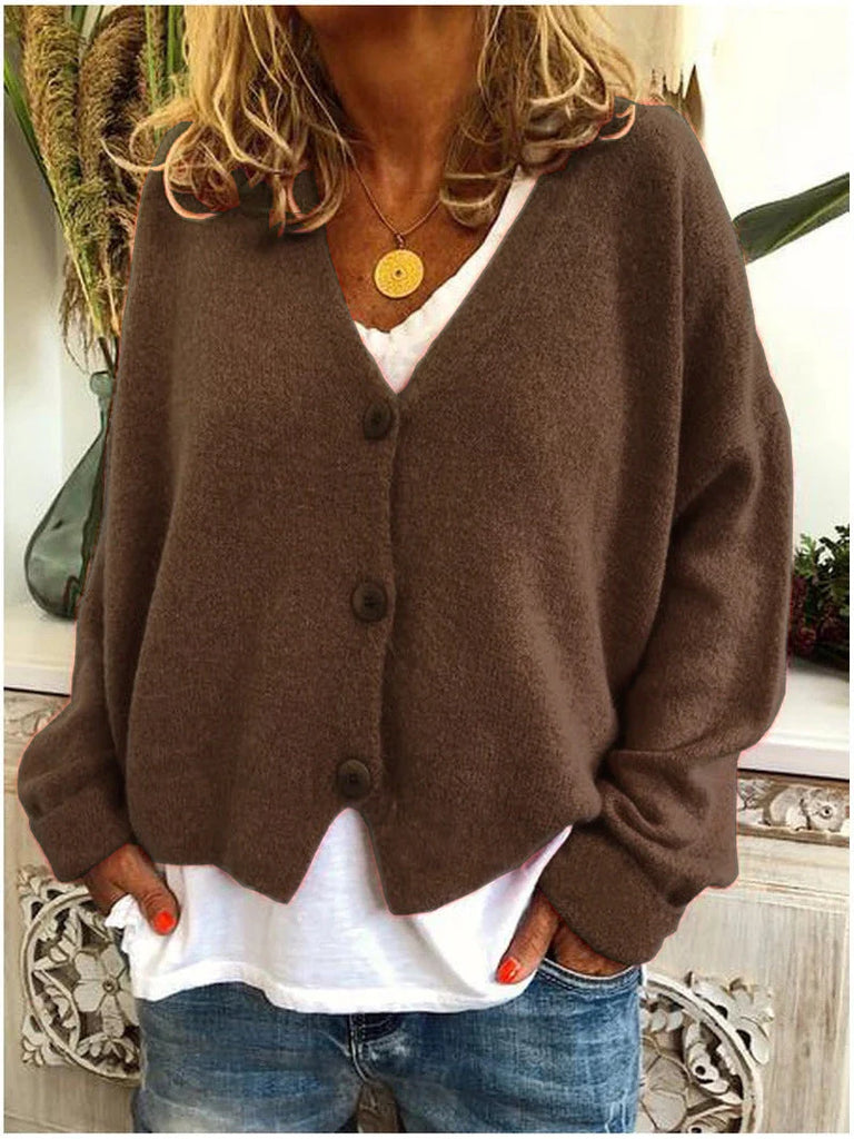 Women’s Soft Knit Open-Front Relaxed-Fit Cardigan