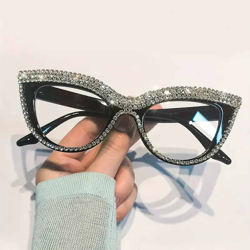 Chic Cat Eye Rhinestone Reading Glasses