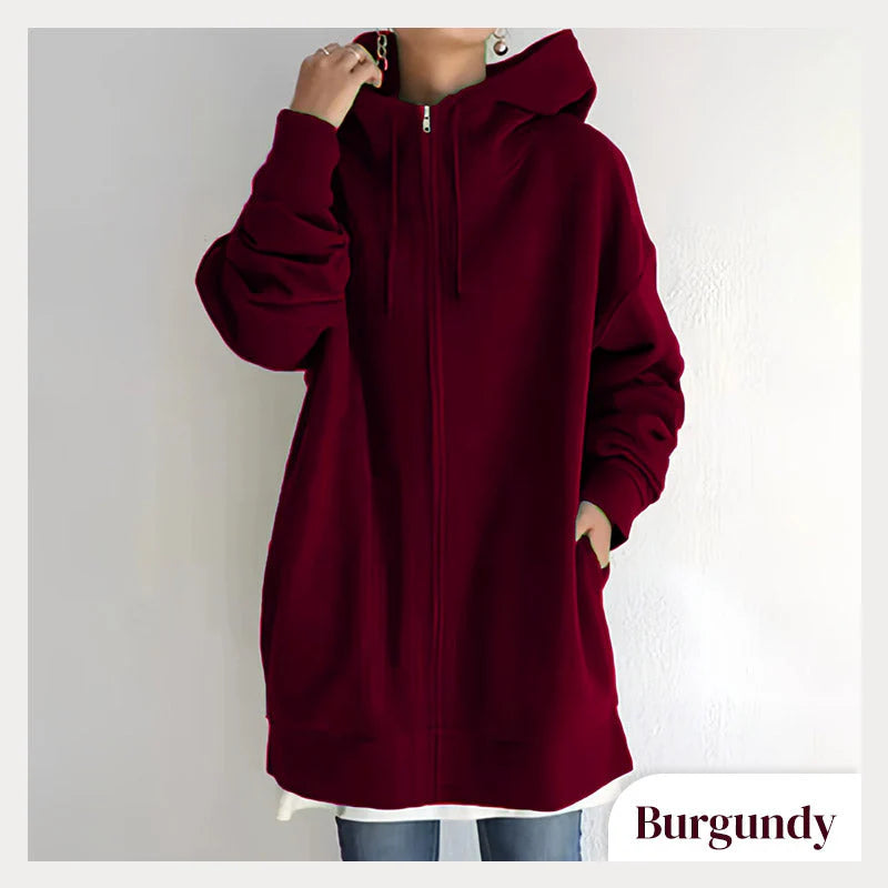 Women's Zipper Hooded Sweater - Autumn/Winter