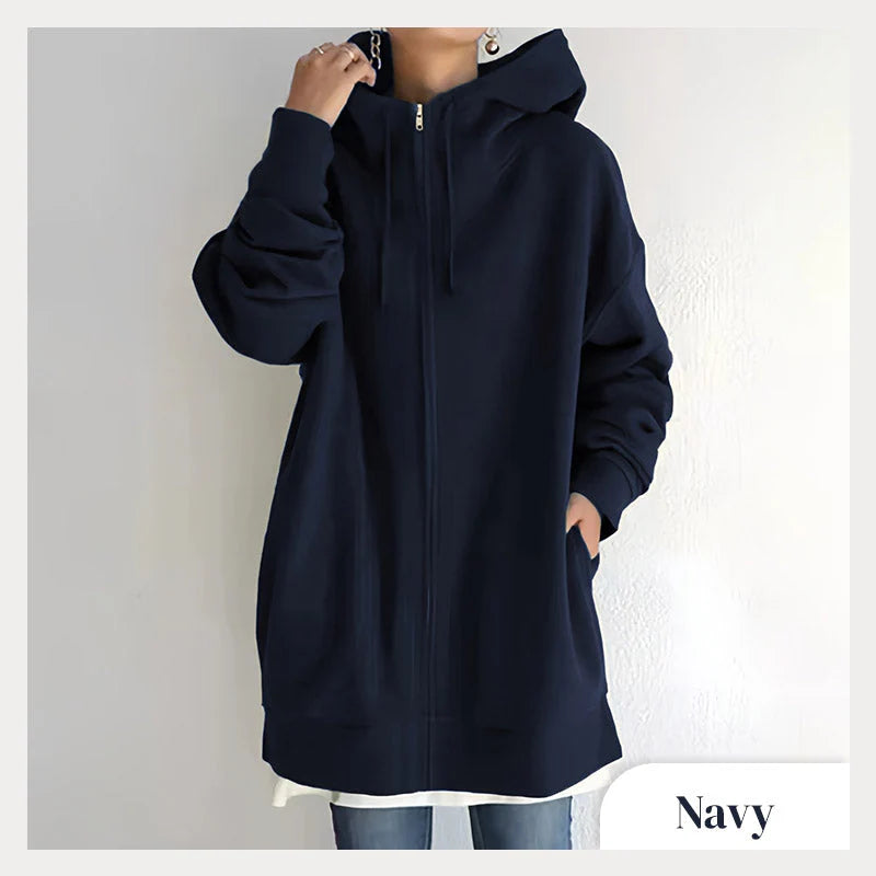 Women's Zipper Hooded Sweater - Autumn/Winter