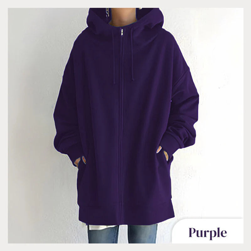 Women's Zipper Hooded Sweater - Autumn/Winter