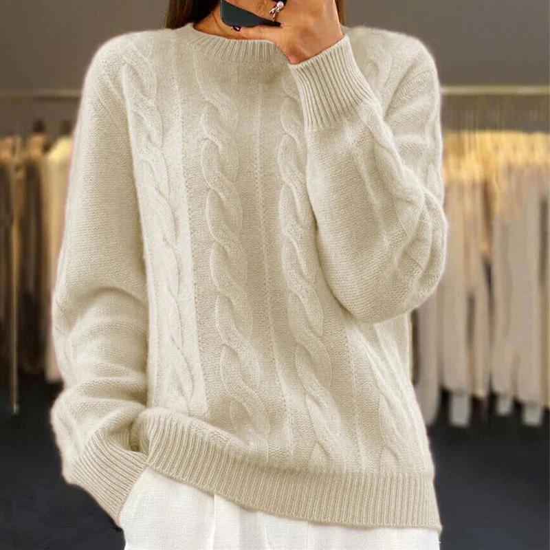 Women's warm sweater in vintage style