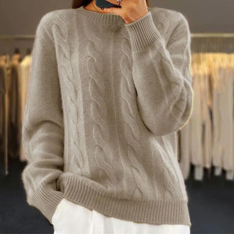 Women's warm sweater in vintage style