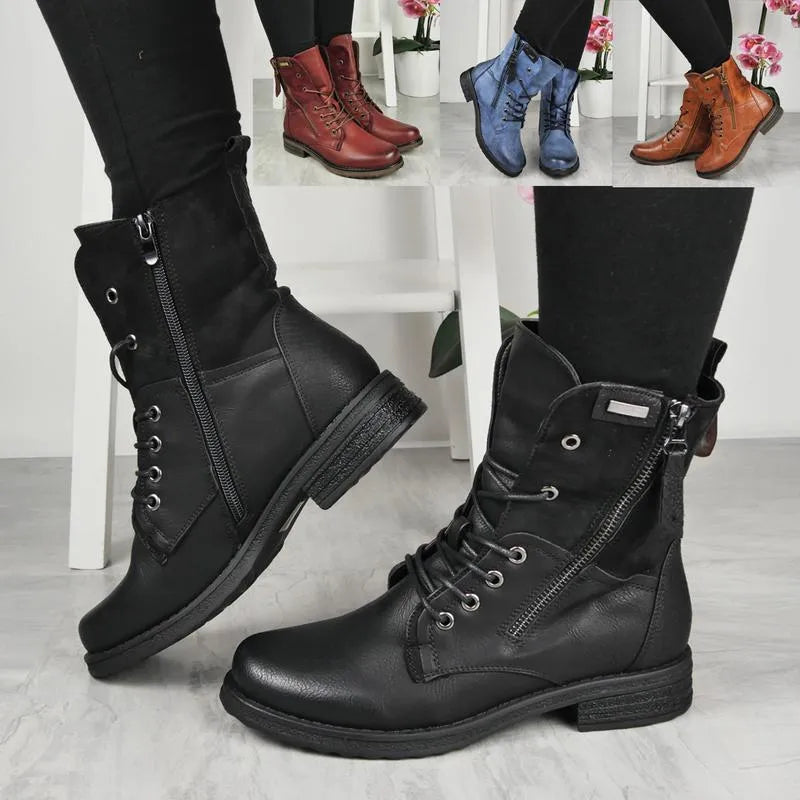 Women’s Warm Lined Lace-Up Winter Ankle Boots