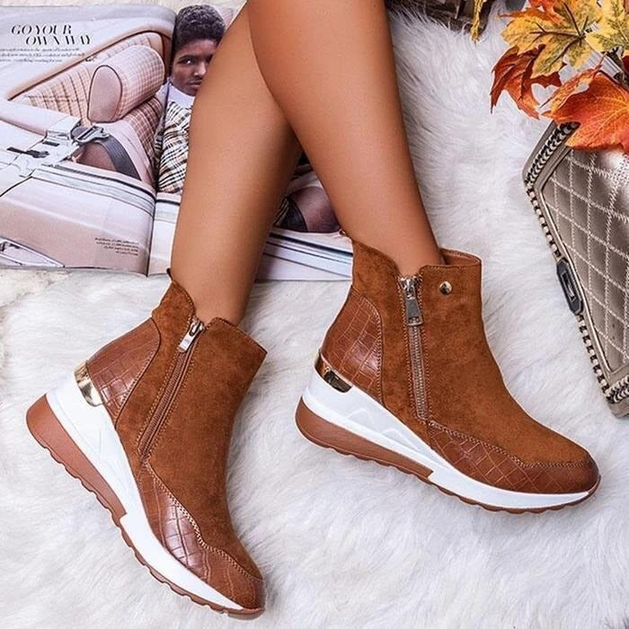 Women's Leather Heeled Ankle Boots