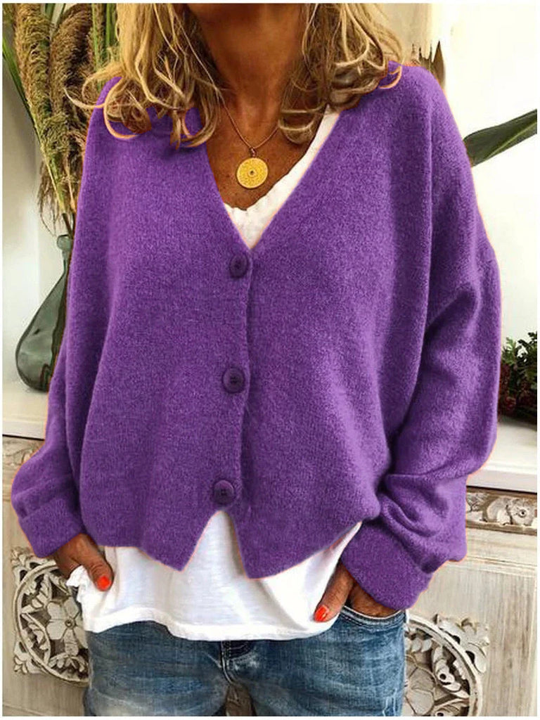 Women’s Soft Knit Open-Front Relaxed-Fit Cardigan
