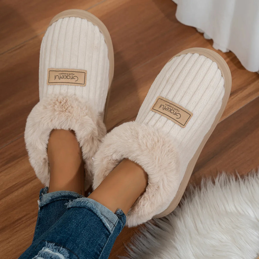 Winter Warm Soft-Cushion Non-Slip Indoor Slippers
