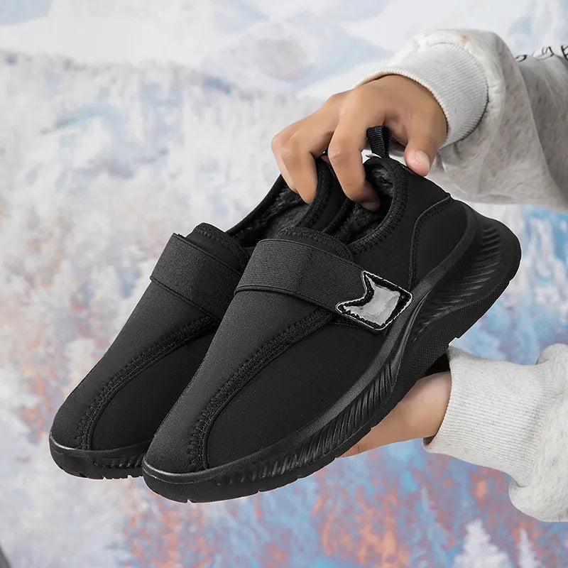 Women’s Fleece Lined Slip On Winter Shoes with Adjustable Strap