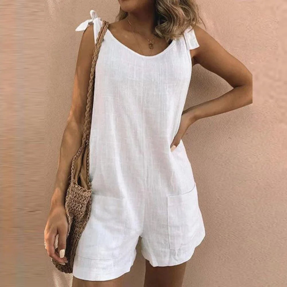👗 Women's Linen-Cotton Everyday Playsuit
