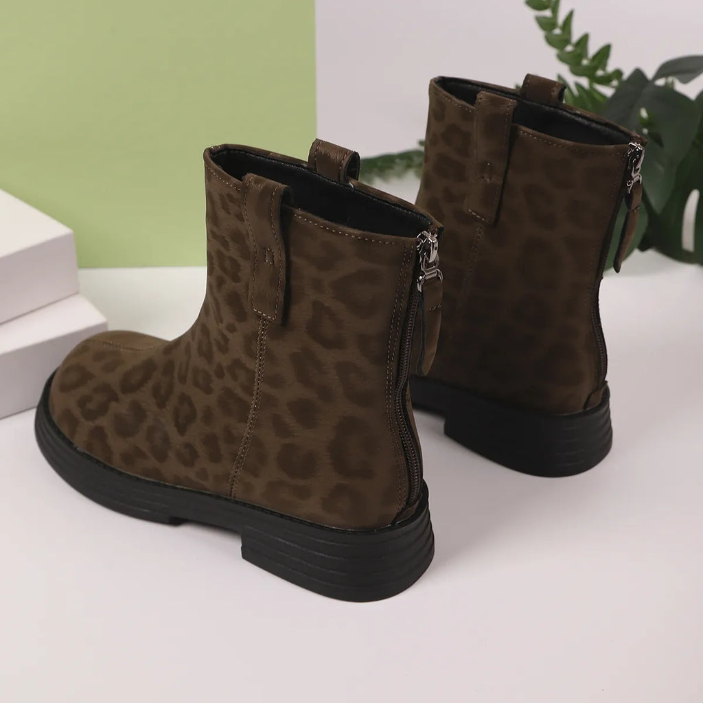 Women’s Back-Zip Chunky Heel Comfort Boots