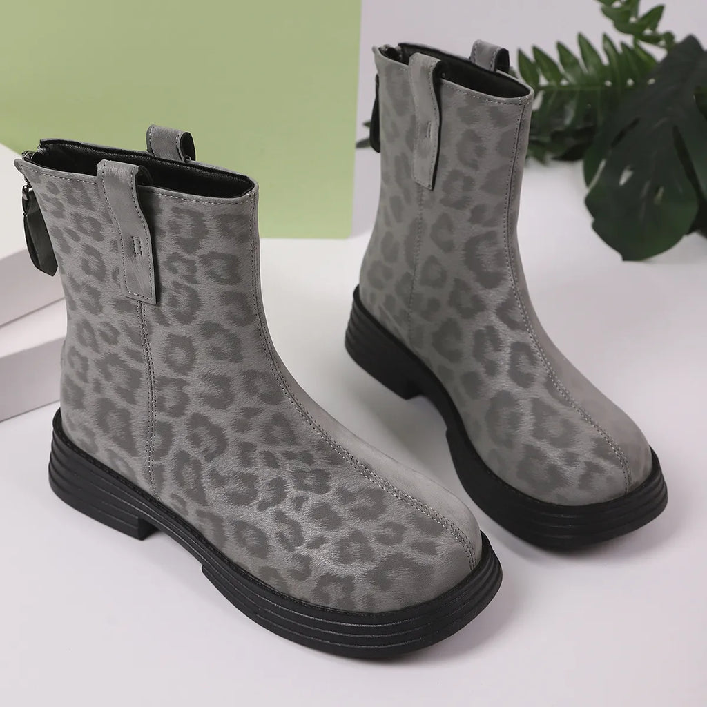Women’s Back-Zip Chunky Heel Comfort Boots