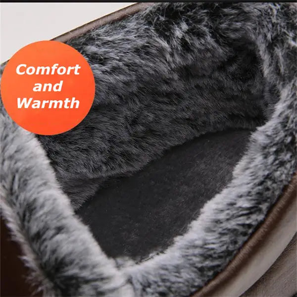 Men's Retro Winter Plush Lined Casual Shoes