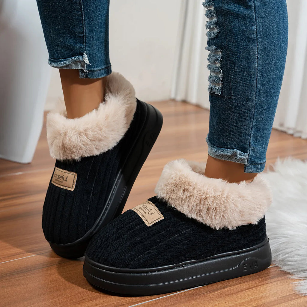 Winter Warm Soft-Cushion Non-Slip Indoor Slippers