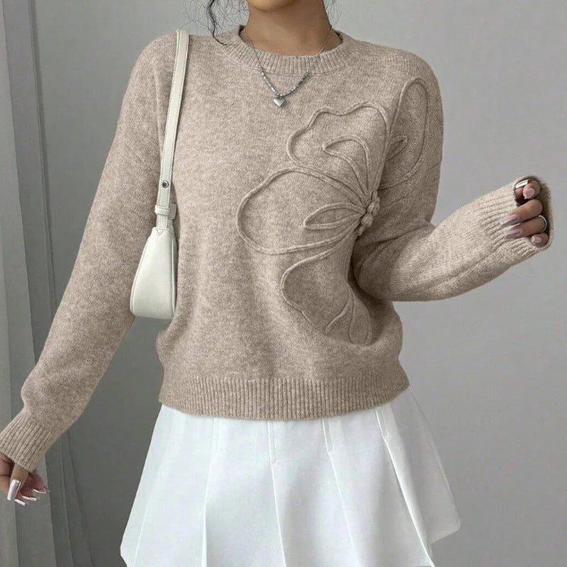 Women’s Soft Floral Detail Knit Jumper