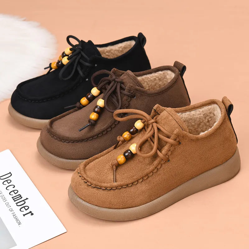 Women’s Cosy Fleece-Lined Slip-On Winter Shoes