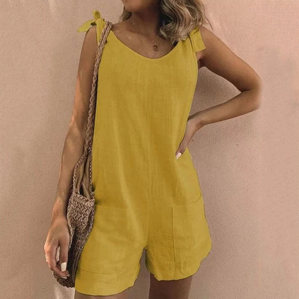 👗 Women's Linen-Cotton Everyday Playsuit