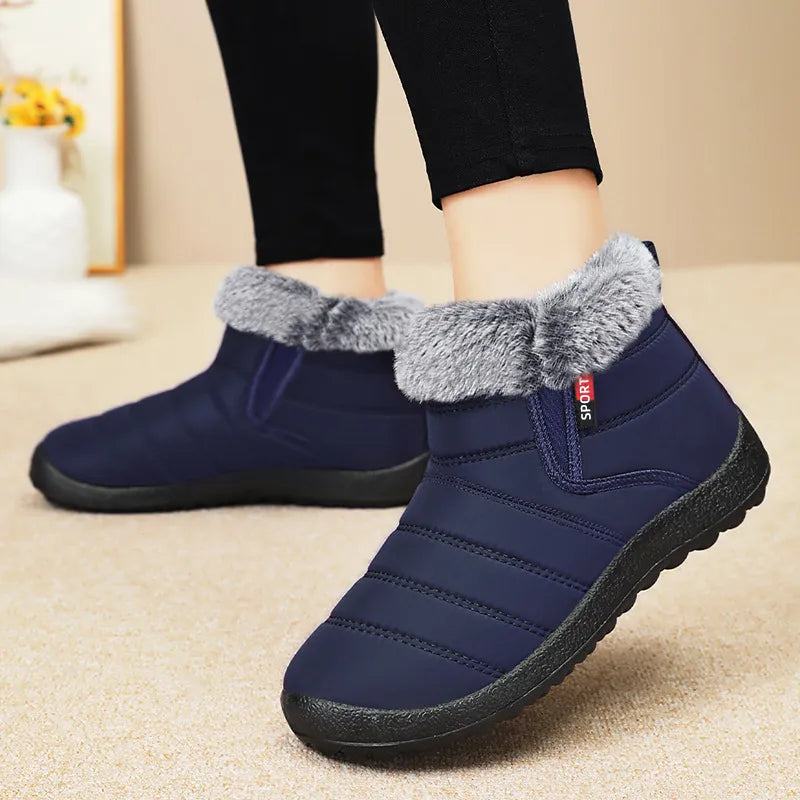 Women's Waterproof Warm Plush Lined Outdoor Snow Ankle Boots