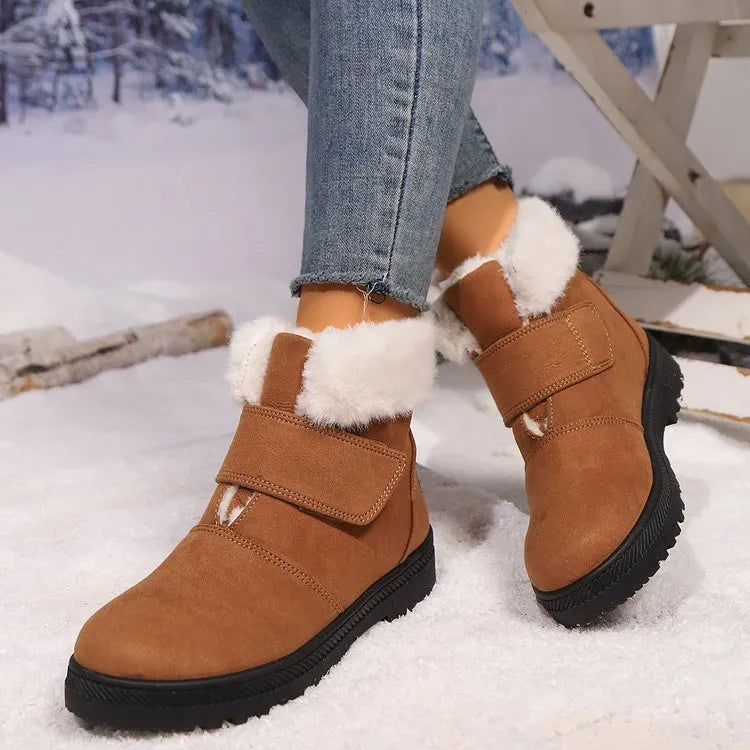 Women’s Winter Slip-On Low Heel Non-Slip Snow Boots