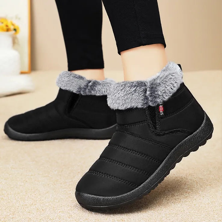 Women's Waterproof Warm Plush Lined Outdoor Snow Ankle Boots