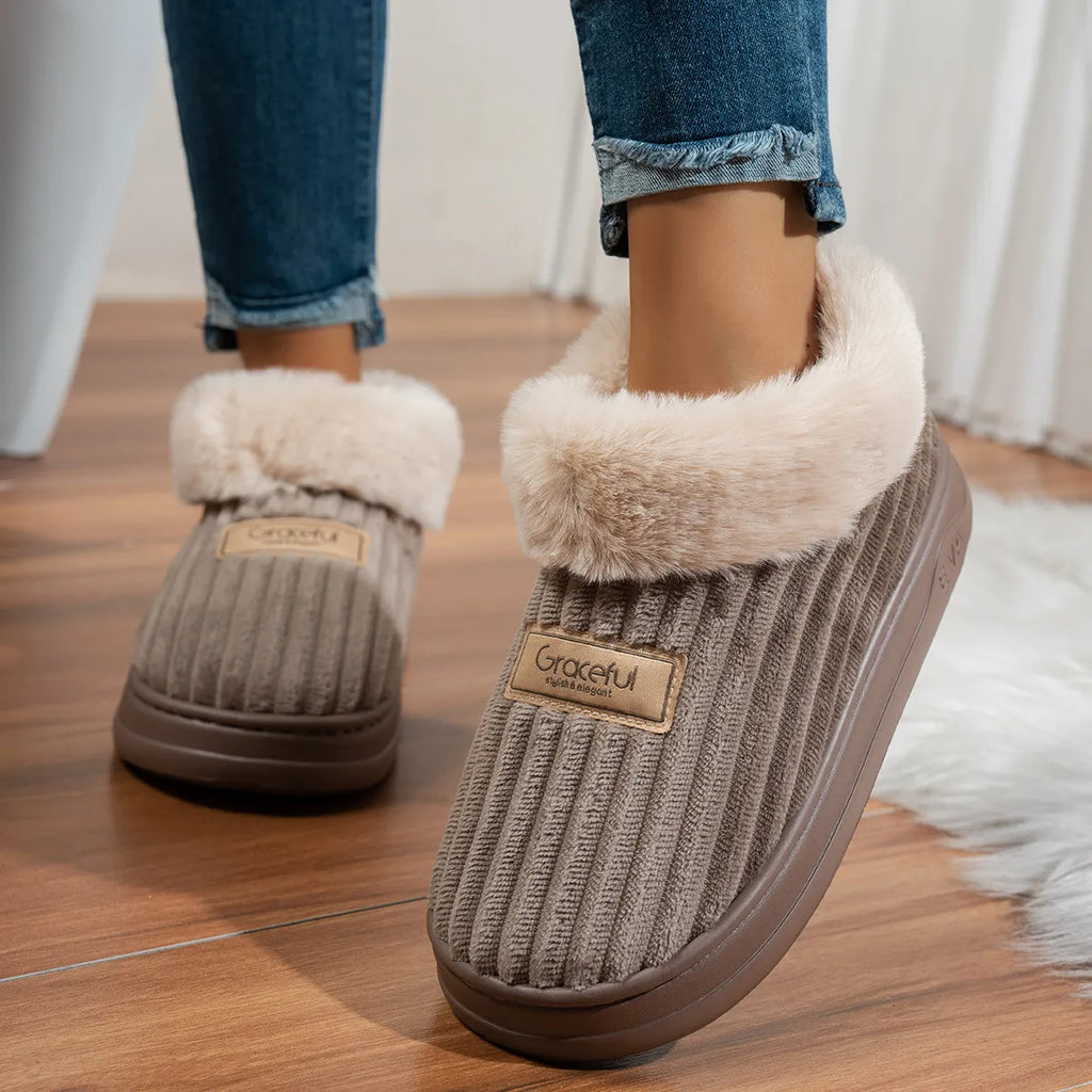 Winter Warm Soft-Cushion Non-Slip Indoor Slippers