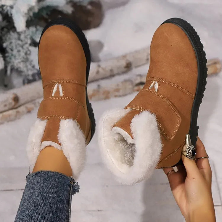 Women’s Winter Slip-On Low Heel Non-Slip Snow Boots