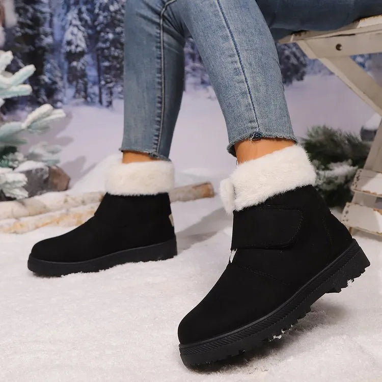 Women’s Winter Slip-On Low Heel Non-Slip Snow Boots
