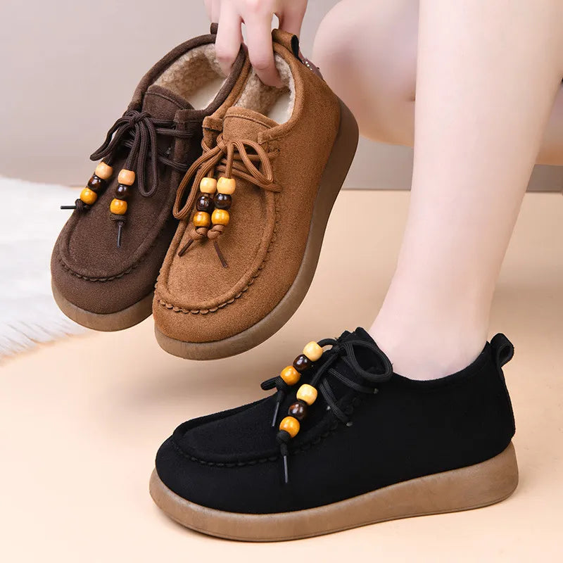 Women’s Cosy Fleece-Lined Slip-On Winter Shoes