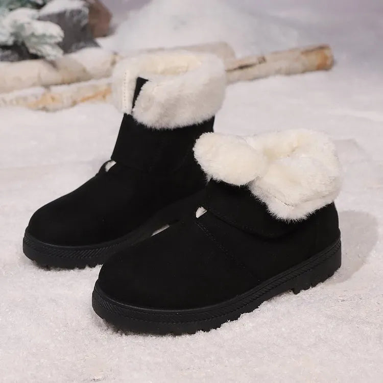 Women’s Winter Slip-On Low Heel Non-Slip Snow Boots