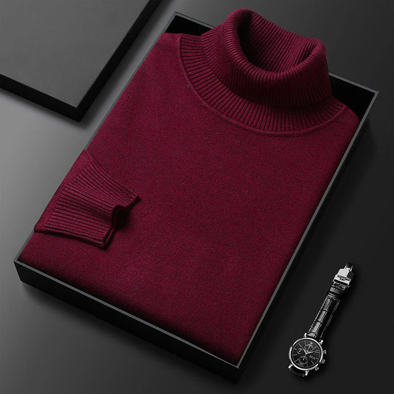 Men’s Solid Colour Premium Turtleneck Jumper
